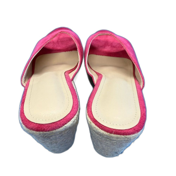 Pink Wedge espadrilles size 42/10 Sandals platform 1.4” heel height 4” - Picture 4 of 8